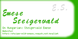 emese steigervald business card